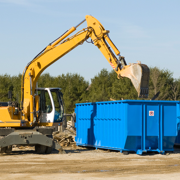 are there any restrictions on where a residential dumpster can be placed in Virden